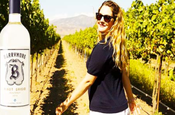 Drew Barrymore, a linda Pantera de Hollywood, lança seu vinho próprio, um romântico Pinot Grigio californiano com aromas de limão, pera e melão